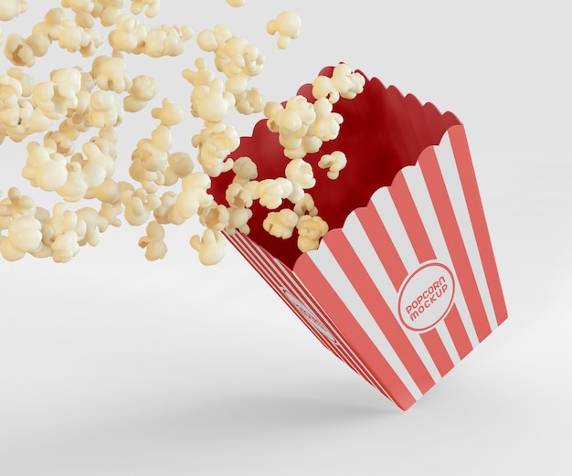 Maquette de boîte de pop-corn