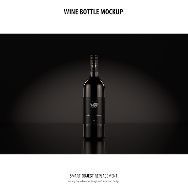 PSD gratuit maquette de bouteille de vin