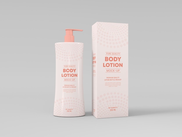 Maquette de bouteilles de pompe de lotion pour le corps