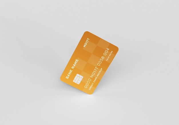 PSD gratuit maquette de carte de crédit ou de débit en plastique