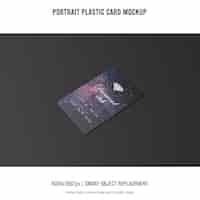 PSD gratuit maquette de carte plastique portrait