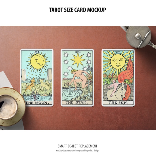 PSD gratuit maquette de carte de tarot