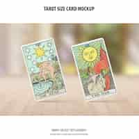 PSD gratuit maquette de carte de tarot