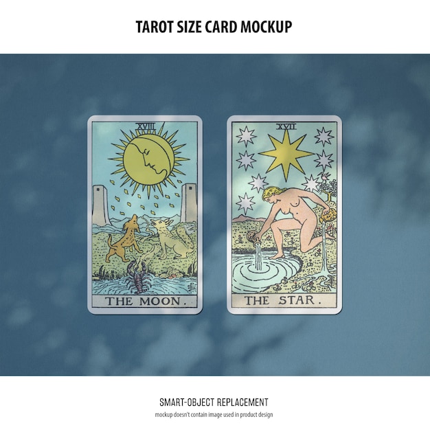 PSD gratuit maquette de carte de tarot