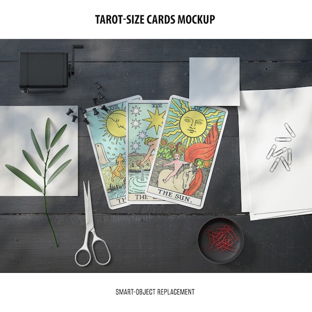 PSD gratuit maquette de carte de tarot