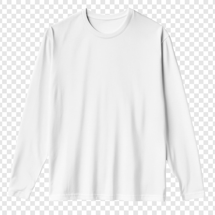 PSD gratuit maquette de chemise blanche à manches longues parfaite pour les présentations de conception