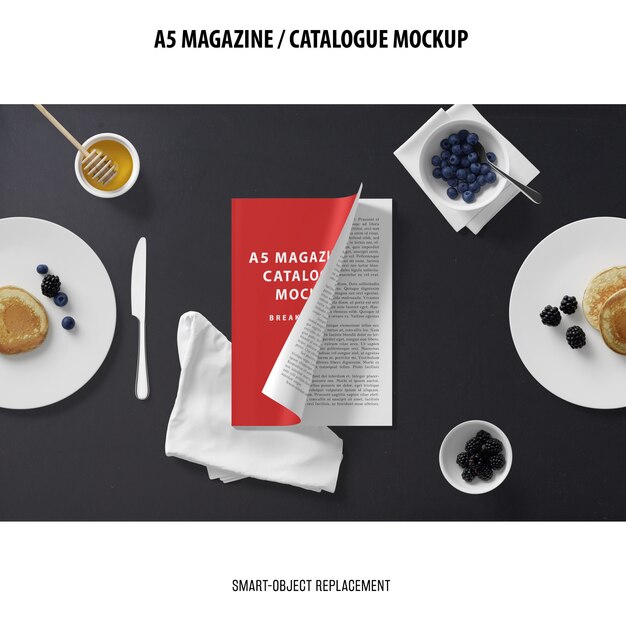 Maquette du catalogue du magazine A5