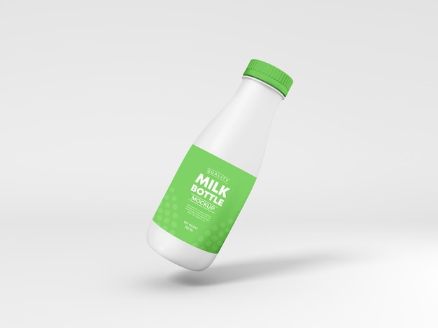 PSD gratuit maquette d'emballage de bouteille de lait en plastique