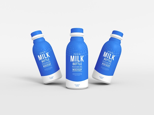 Maquette d'emballage de bouteille de lait