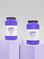 PSD gratuit maquette d'emballage de bouteille de pot en plastique étanche à l'air