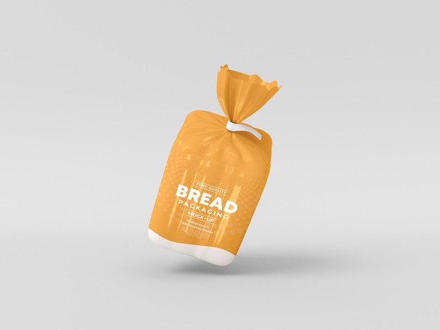 Maquette d'emballage de pochette à pain en plastique