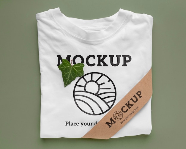 Maquette d'emballage de t-shirt écologique
