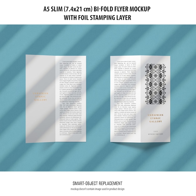 PSD gratuit maquette de flyer a5 slim bi-fold