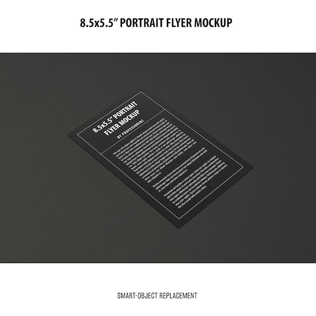 PSD gratuit maquette de flyer de portrait 5,5 x 8,5 ``