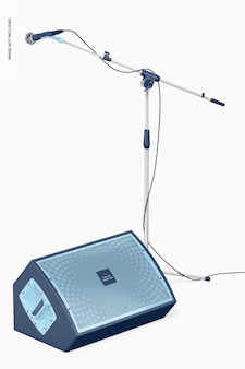 Maquette de haut-parleur et de microphone alimentés