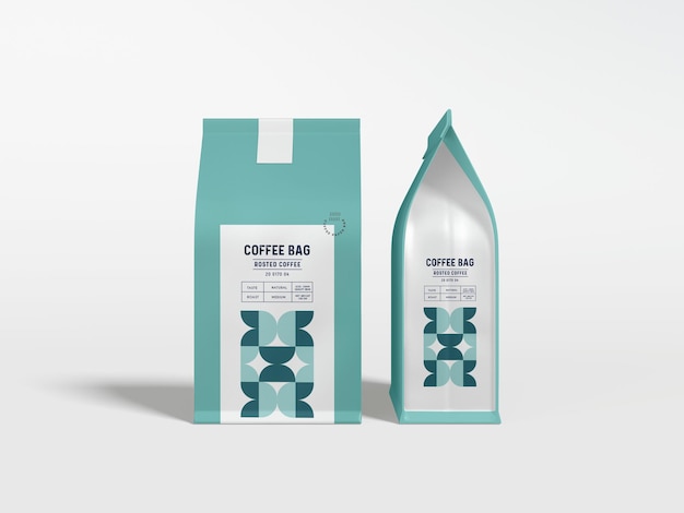 PSD gratuit maquette de marque de sac de café en papier
