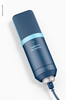 Maquette de microphone à condensateur, gros plan