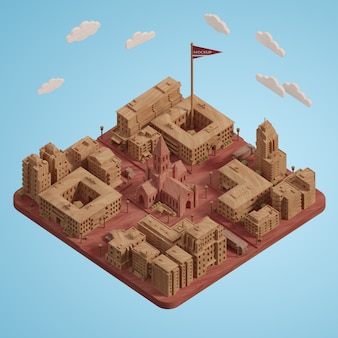 Maquette miniature de la journée mondiale des villes