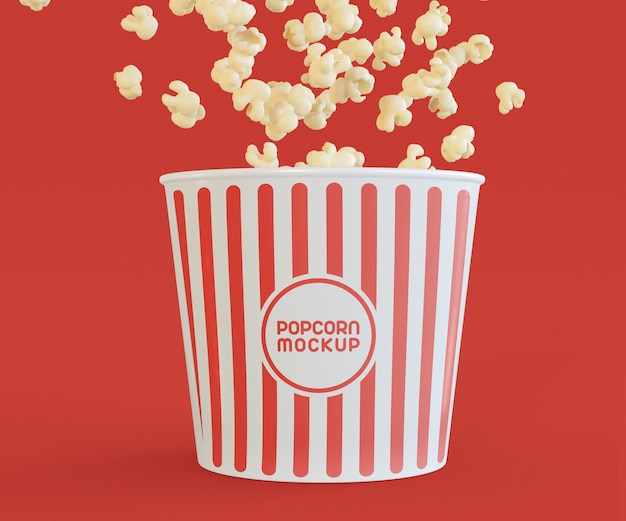 PSD gratuit maquette de pop-corn de cinéma