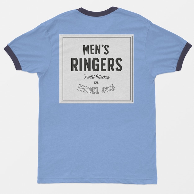 PSD gratuit maquette de t-shirt ringers pour homme