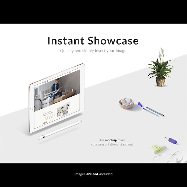 PSD gratuit maquette de tablette blanche