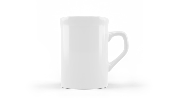 PSD gratuit maquette de tasse en céramique blanche isolée