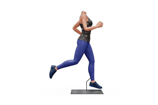 Maquette de tenue de sport féminin isolé