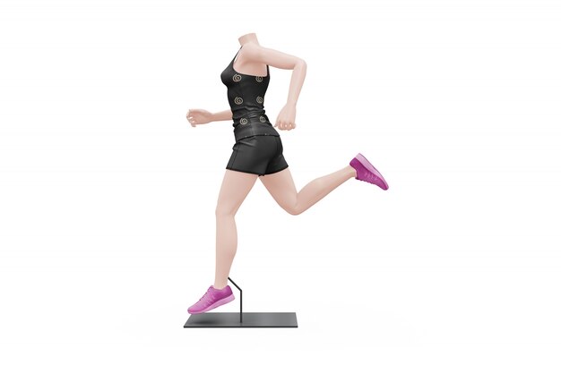 Maquette de tenue de sport féminin isolé