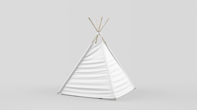 Maquette de tipi blanc