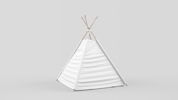 Maquette de tipi blanc