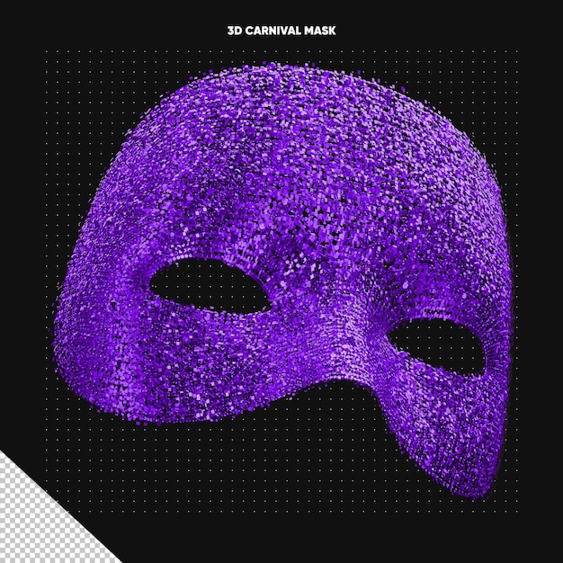 PSD gratuit masque de carnaval à paillettes violettes