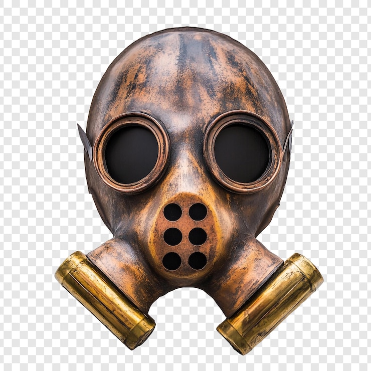 PSD gratuit un masque à gaz vintage steampunk un respirateur rétrofuturiste