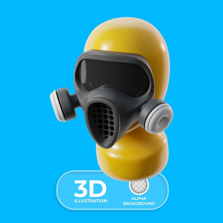 PSD gratuit masques de protection contre les produits chimiques