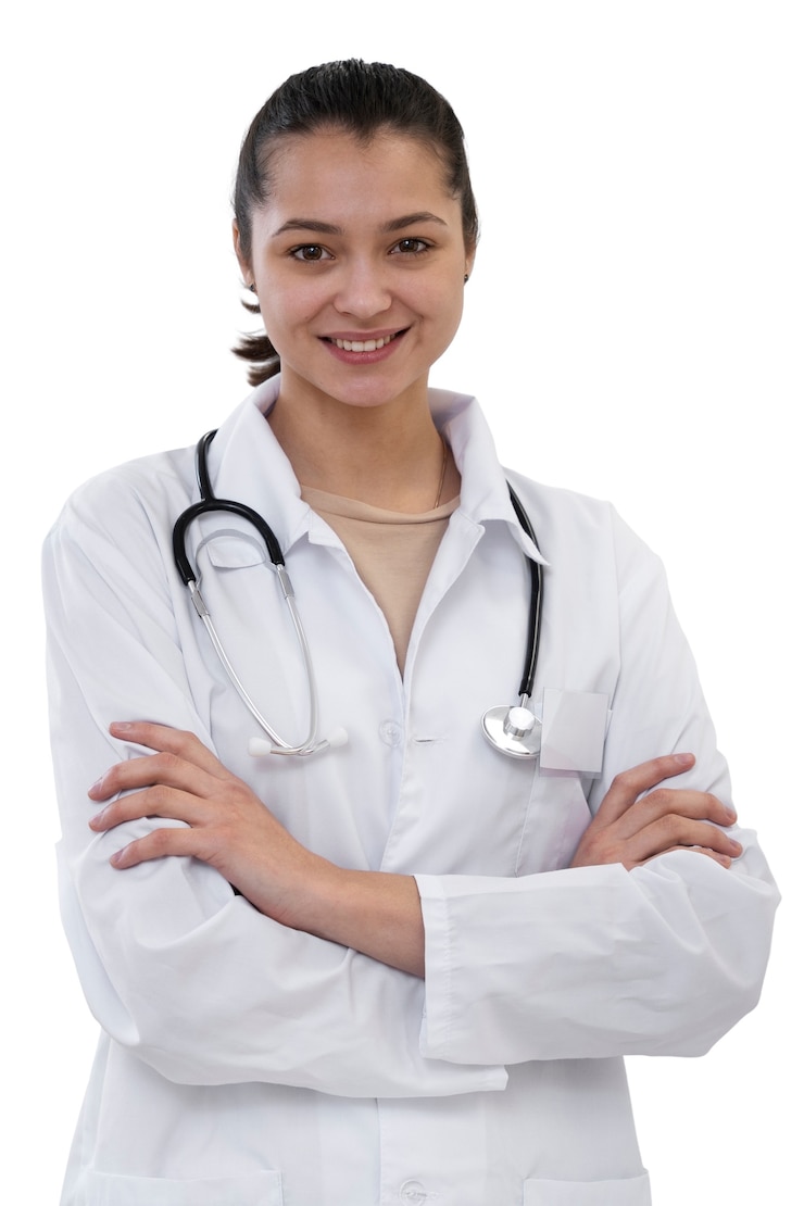 PSD gratuit le médecin se prépare à un examen médical de routine.