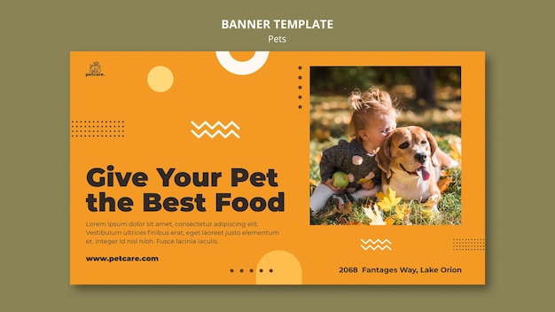 PSD gratuit meilleur modèle de bannière pour animaux de compagnie