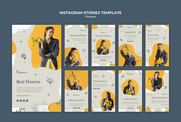 Meilleur Modèle D'histoires De Fleuriste Instagram