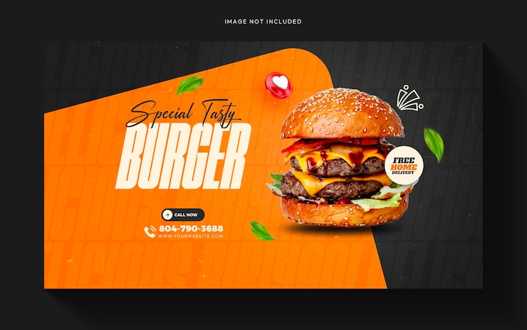 PSD gratuit menu alimentaire et bannière web de restaurant ou modèle de couverture