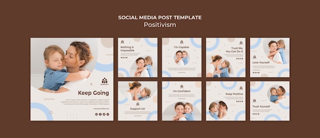 Message positif sur les réseaux sociaux