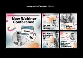 PSD gratuit messages instagram de la conférence webinaire