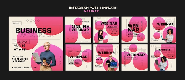 PSD gratuit messages instagram de la conférence webinaire