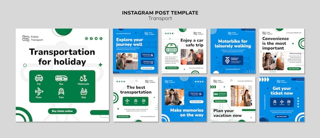 PSD gratuit messages instagram du service de transport