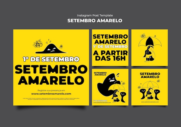 Messages Instagram Setembro Amarelo Dessinés à La Main