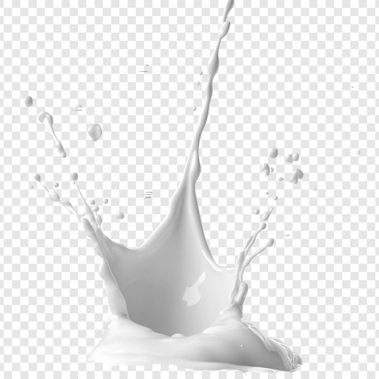 PSD gratuit milk splash une image dynamique du délice laitier
