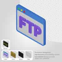 PSD gratuit mise en page web 3d ftp