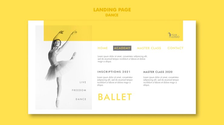 PSD gratuit modèle d'académie de danse