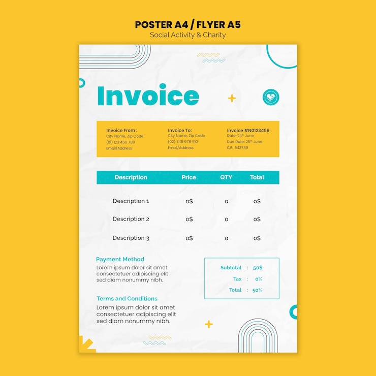 PSD gratuit modèle d'affiche d'activité sociale design plat