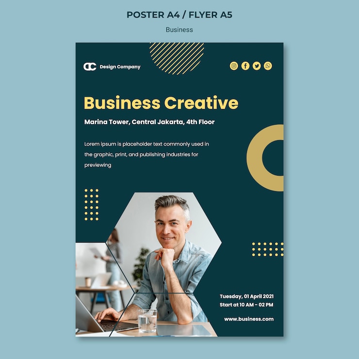 PSD gratuit modèle d'affiche d'affaires