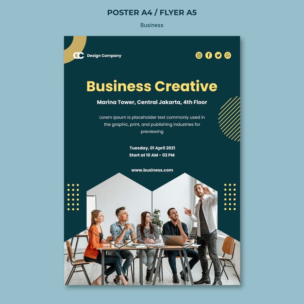 Modèle d'affiche d'affaires
