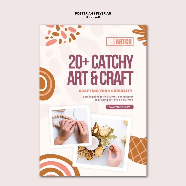 Modèle d'affiche d'artisanat