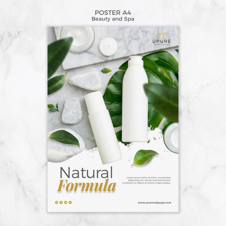 PSD gratuit modèle d'affiche de beauté et spa